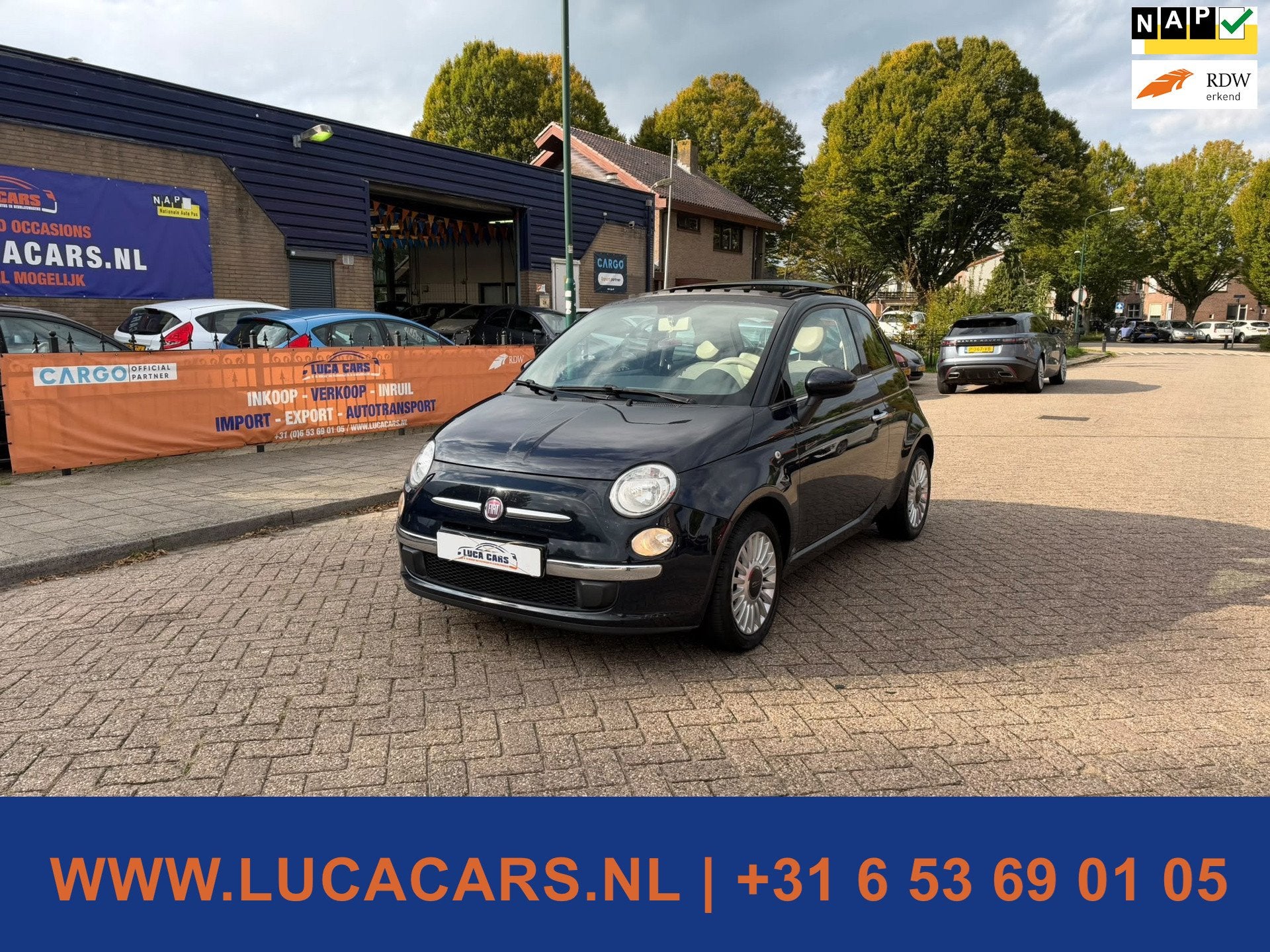 Fiat 500 1.2 Lounge Pano 2X SLEUTEL + BOEKJES!, Auto's, Euro 5, Gebruikt, 4 cilinders, 840 kg