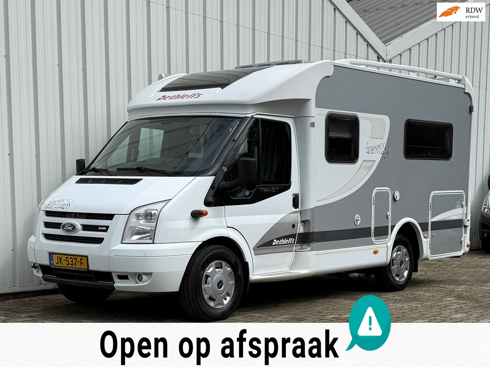 Dethleffs Globevan 02 Jubivan Ford Transit half integraal, Caravans en Kamperen, Campers, Dethleffs, 5 tot 6 meter, Half-integraal