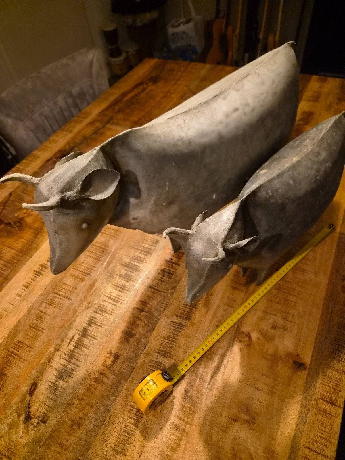 Set van 2 metalen koeien decoratie, Ophalen