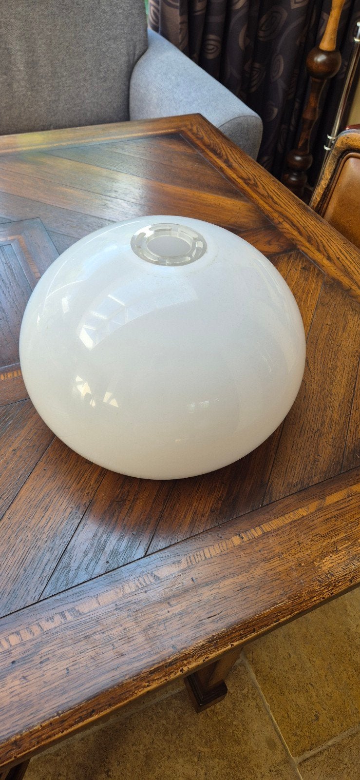 Vintage UFO / Mushroom / Space Age Lampenkap Wit, Overige typen, Wit, Rond, Ophalen of Verzenden