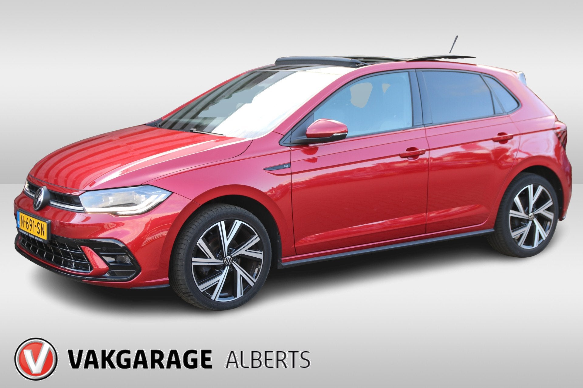 Volkswagen Polo 1.0 TSI R-Line / Navi / Panoramadak / Climat, Auto's, Stof, Gebruikt, Euro 6, 1104 kg