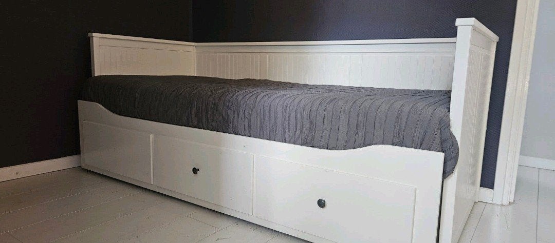 IKEA Hemnes bedbank met 3 lades - Wit, Huis en Inrichting, Slaapkamer | Bedden, Eenpersoons, Wit, Ophalen of Verzenden, 80 cm