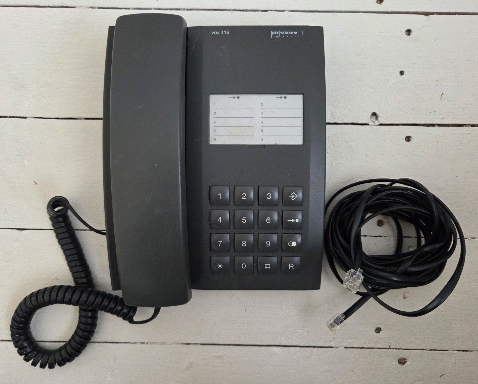 PTT Telecom VOX 415 Antraciet Telefoon - Vintage Vast, Telecommunicatie, Vaste telefoons | Niet Draadloos, Ophalen of Verzenden