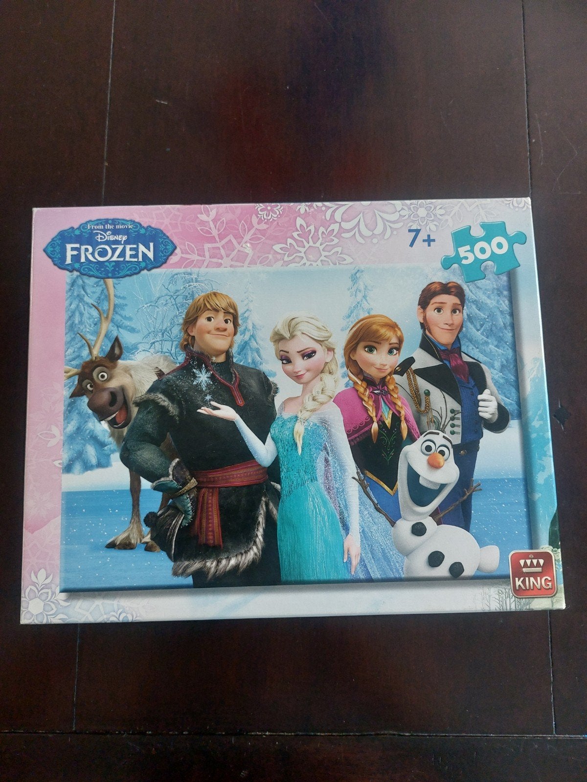 Frozen puzzel, 500 stukjes, ZGAN, Ophalen of Verzenden, Meer dan 50 stukjes, Zo goed als nieuw, 6 jaar of ouder