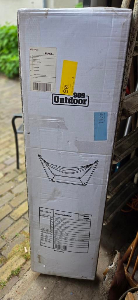 909 Outdoor Hangmat & Standaard - Nieuw in doos, Ophalen, Nieuw, Met standaard, Eenpersoons