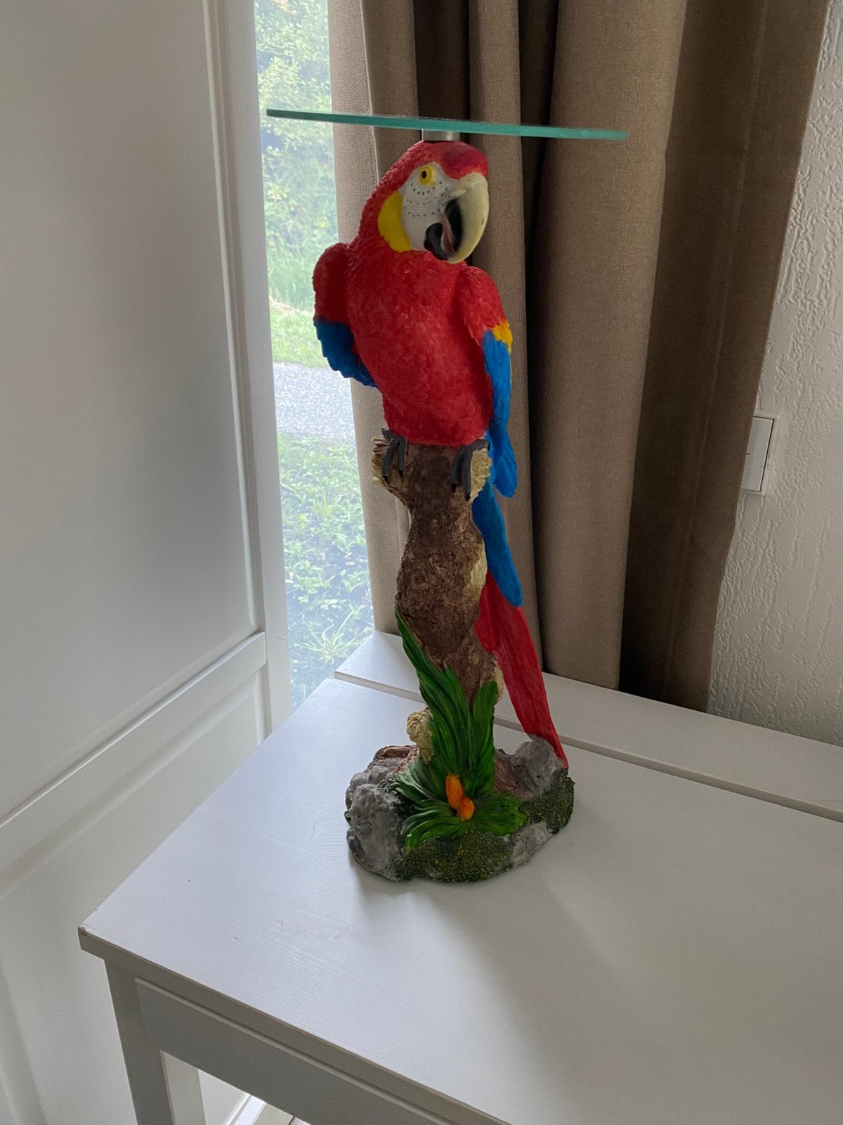 Papegaai tafel glasplaat decoratie, Ophalen, Tafel, Meerkleurig, Overige materialen