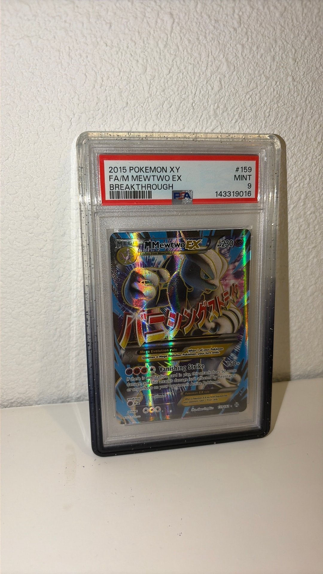Pokémon M Mewtwo EX Full Art – PSA 9 MINT – BREAKthrough, Ophalen of Verzenden, Nieuw, Losse kaart, Foil