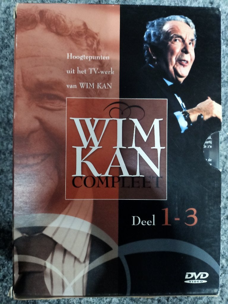Wim Kan Compleet Deel 1-3 DVD Boxset - Hoogtepunten TV-werk, Cd's en Dvd's, Wim Kan, Alle leeftijden, Zo goed als nieuw, Verzamelbox of complete uitgave