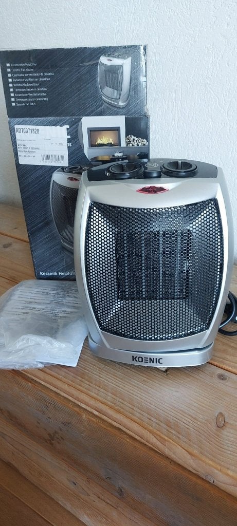 KOENIC KFH 18921 S Ventilatorkachel Zilver, Media-Saturn-Str. 1, Nieuw, Ophalen of Verzenden, Contact@imtron.eu
