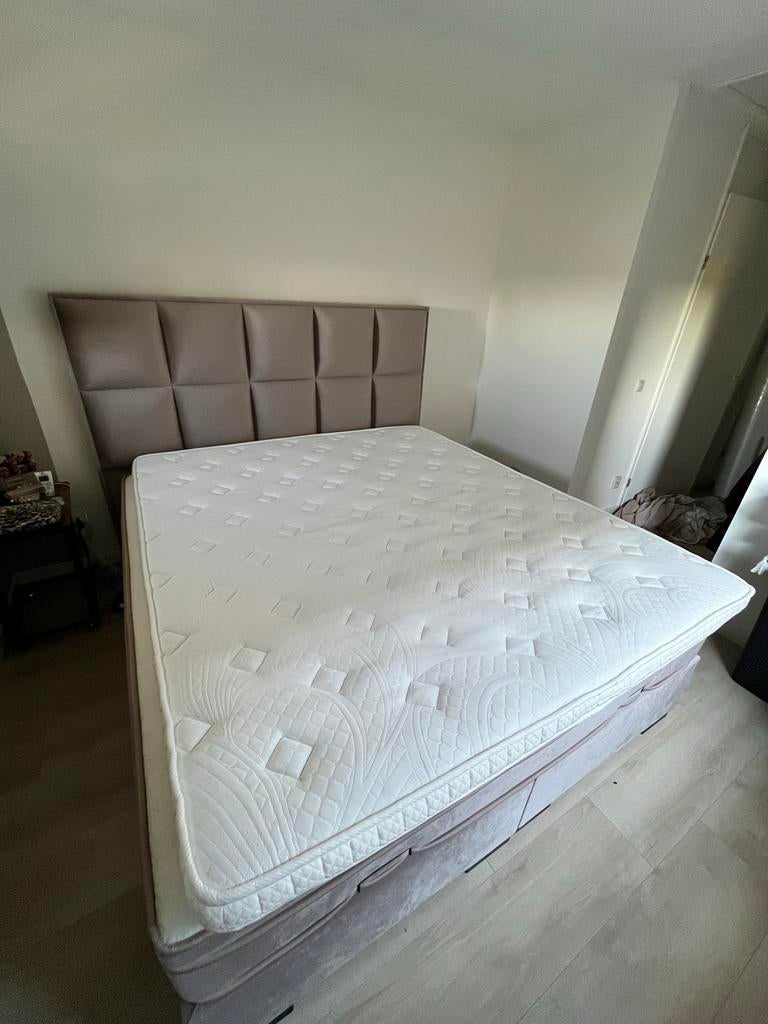 Topper 180x210 cm, 7cm dik, 210 cm, Tweepersoons, Ophalen of Verzenden, Zo goed als nieuw