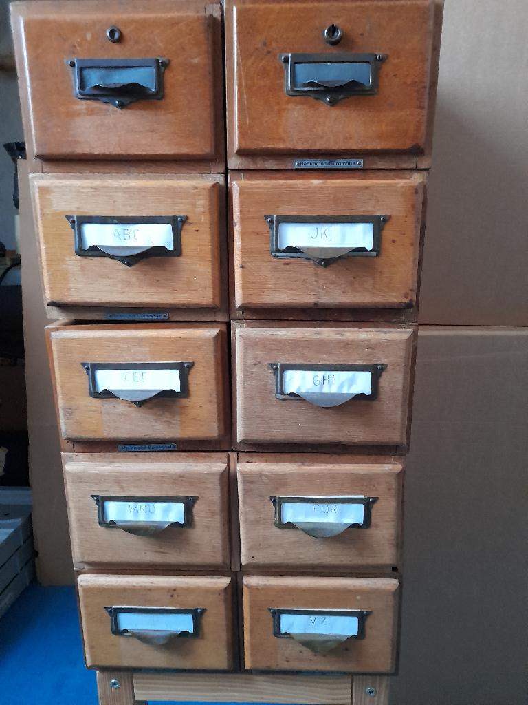 oude antieke archiefkasten uit de apotheek, Ophalen, Antik, Gebruikt, 5 laden of meer