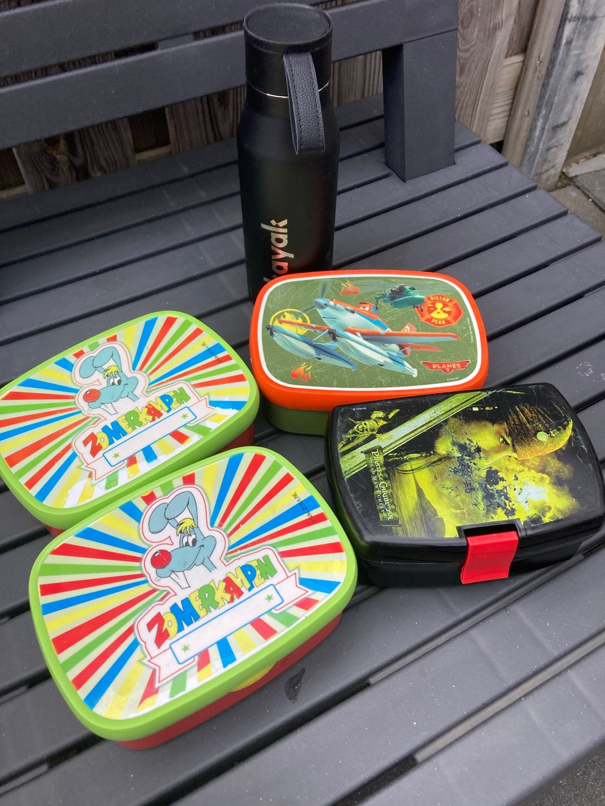 Lunchboxen en drinkfles set, Ophalen of Verzenden, Gebruikt