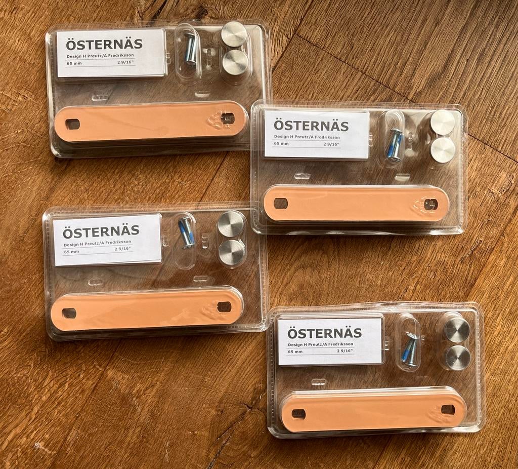 Ikea östernas handgreep leer leder, Ophalen of Verzenden, Zo goed als nieuw, Rvs, Overige typen