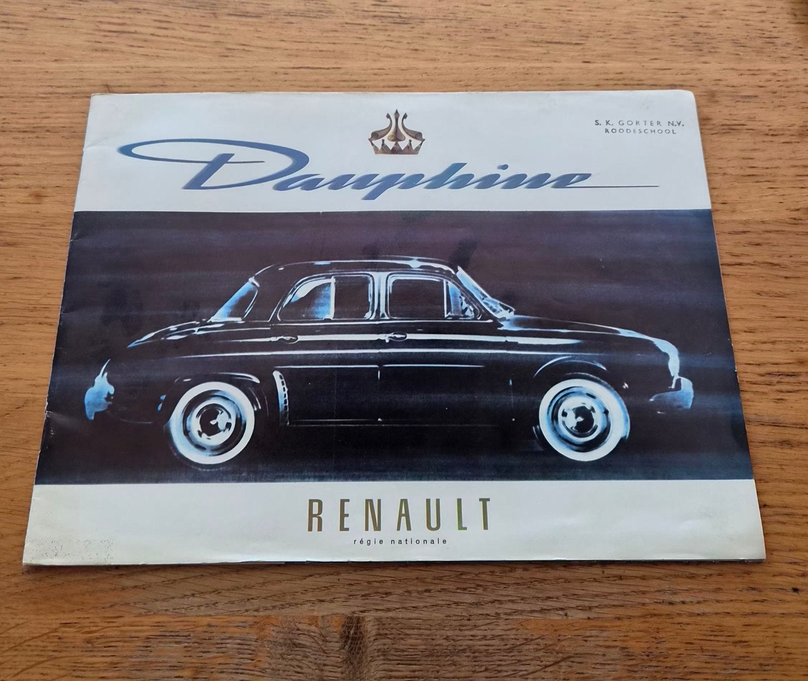 Zeldzame Renault Dauphine brochure jaren 50 Nederlands, Ophalen of Verzenden