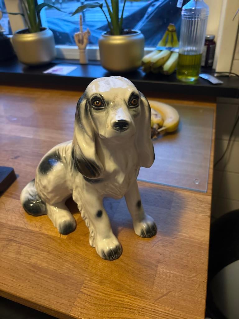 Vintage jema Holland Keramiek Hond Beeldje - Cocker Spaniël, Verzamelen, Beelden en Beeldjes, Ophalen of Verzenden, Gebruikt, Dier