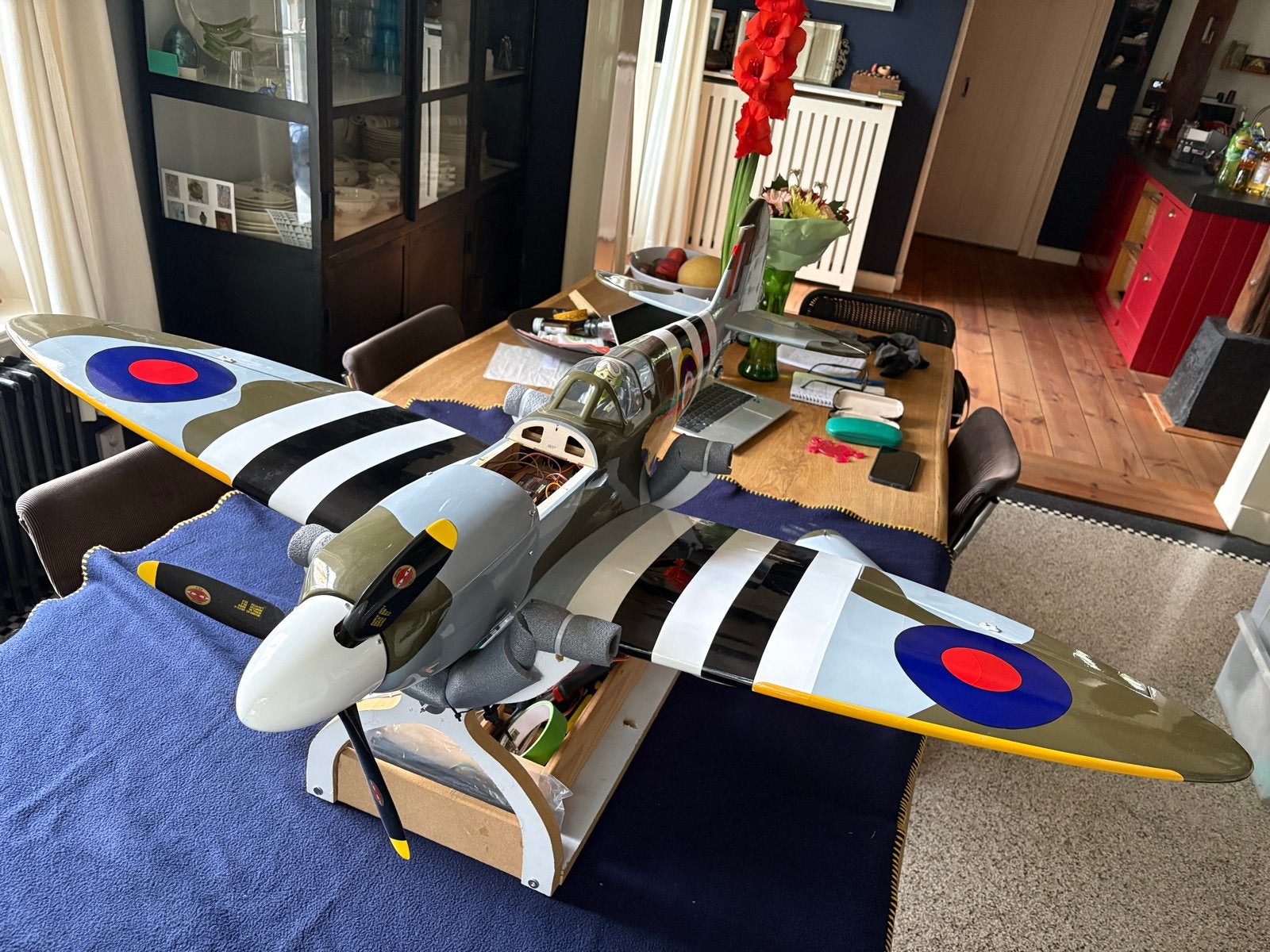Phoenix Balsa Spitfire X - Warbird met Savox servo's, Hobby en Vrije tijd, Modelbouw | Radiografisch | Vliegtuigen, Ophalen, Nieuw