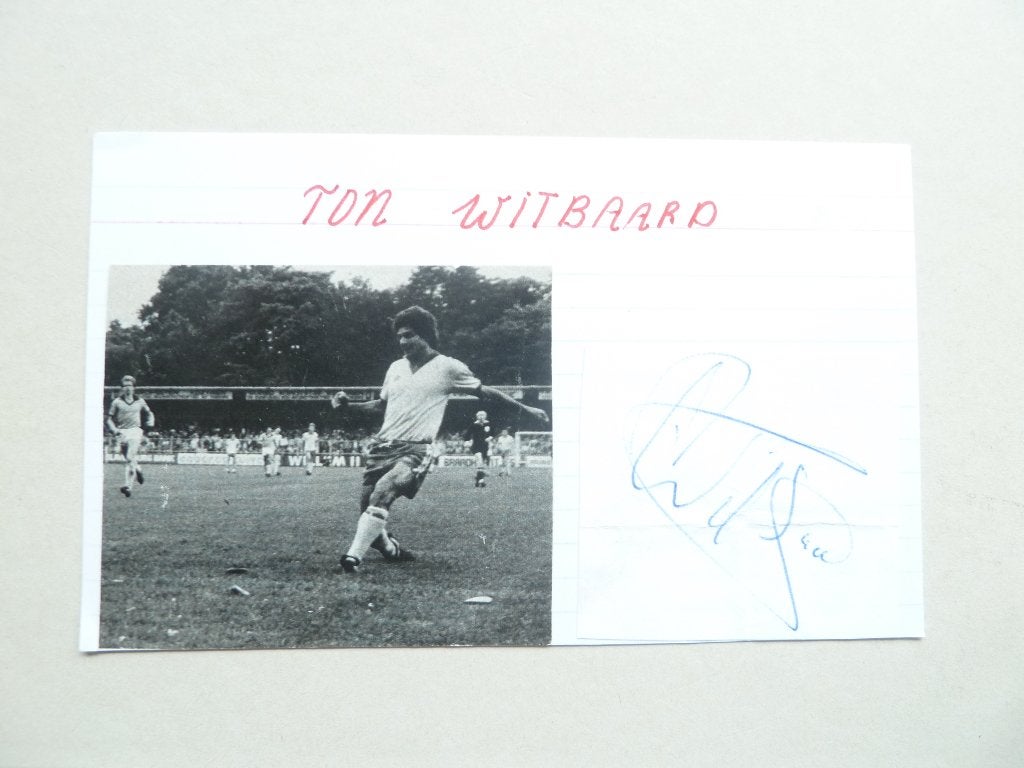 Handtekening. Ton.Witbaard.  Fc Utrecht, Ophalen of Verzenden, Zo goed als nieuw, F.C. Utrecht, Overige typen