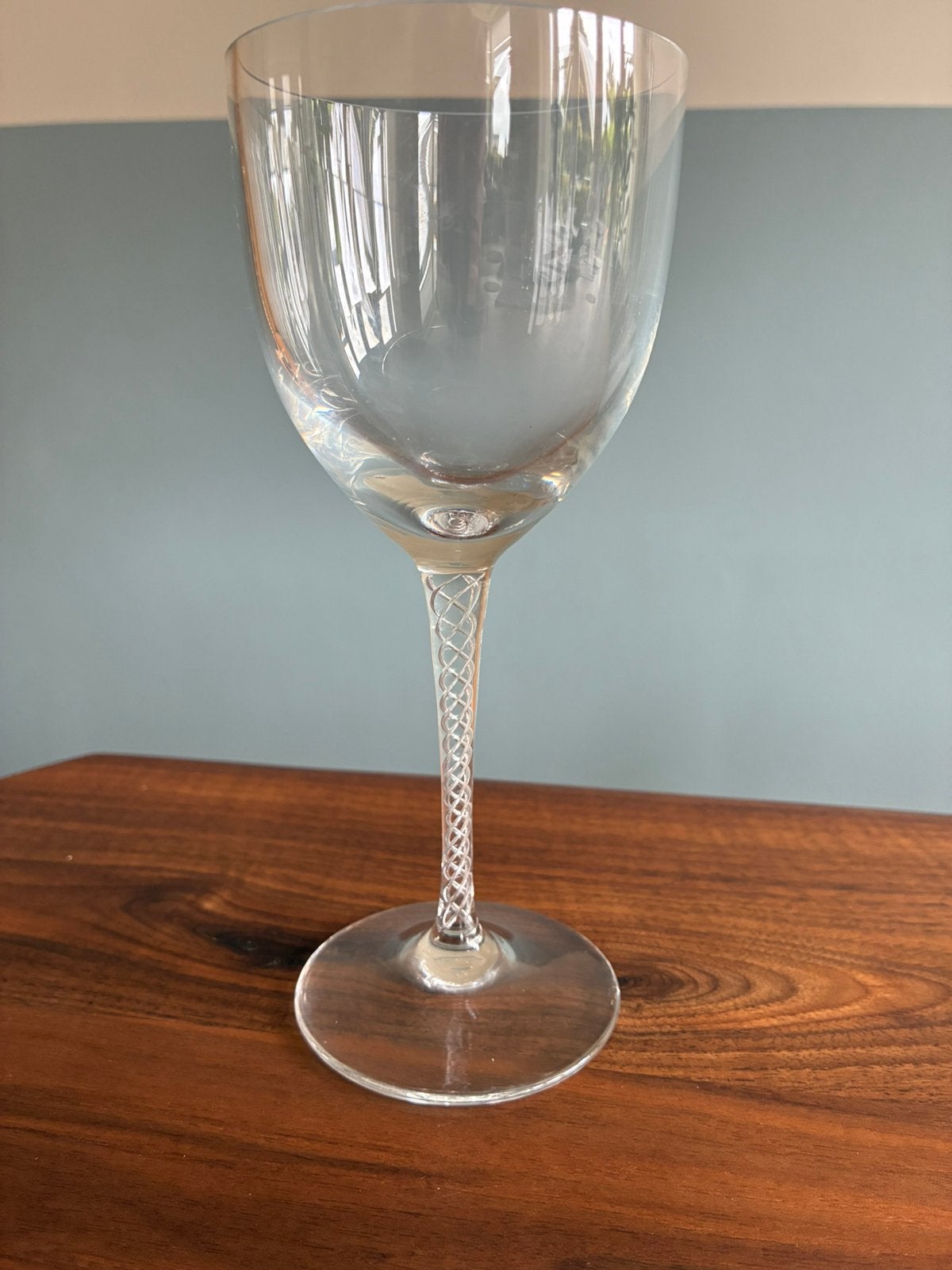 Loodkristal glas met Air Twist (Luchtspiraal) – 18 cm”, Ophalen of Verzenden