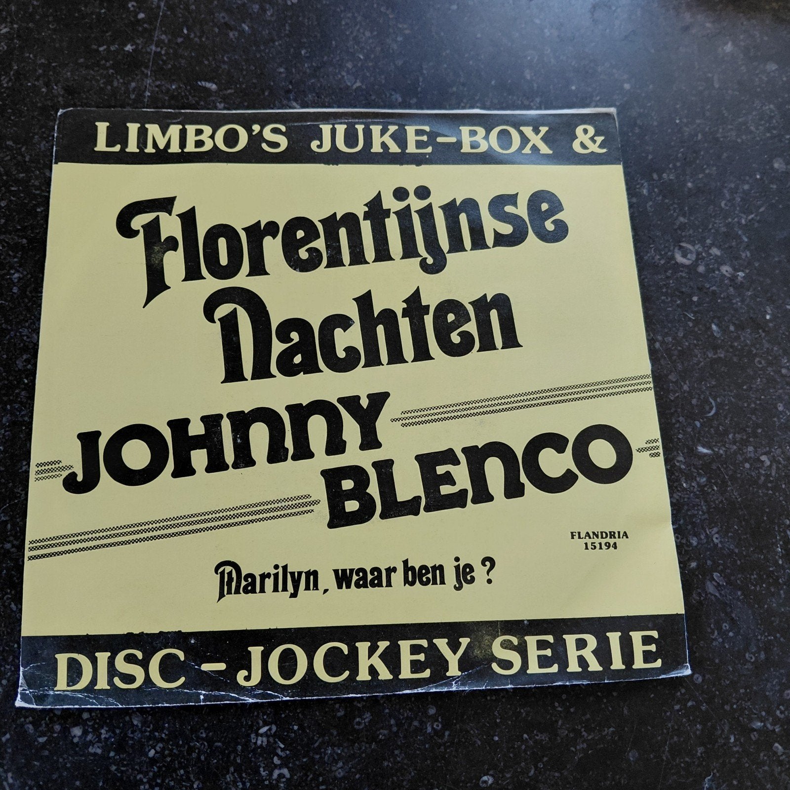 Johnny Blenco - Florentijnse Nachten / Marilyn, waar ben je?, Ophalen of Verzenden, Gebruikt