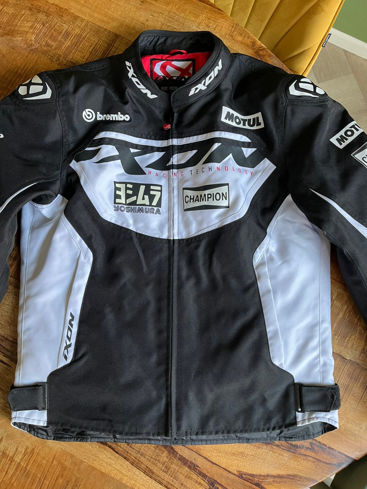 Icon Textiel Motorjas M - Wit/Zwart Racing Stijl, Ophalen of Verzenden, Tweedehands, Heren, Jas | textiel