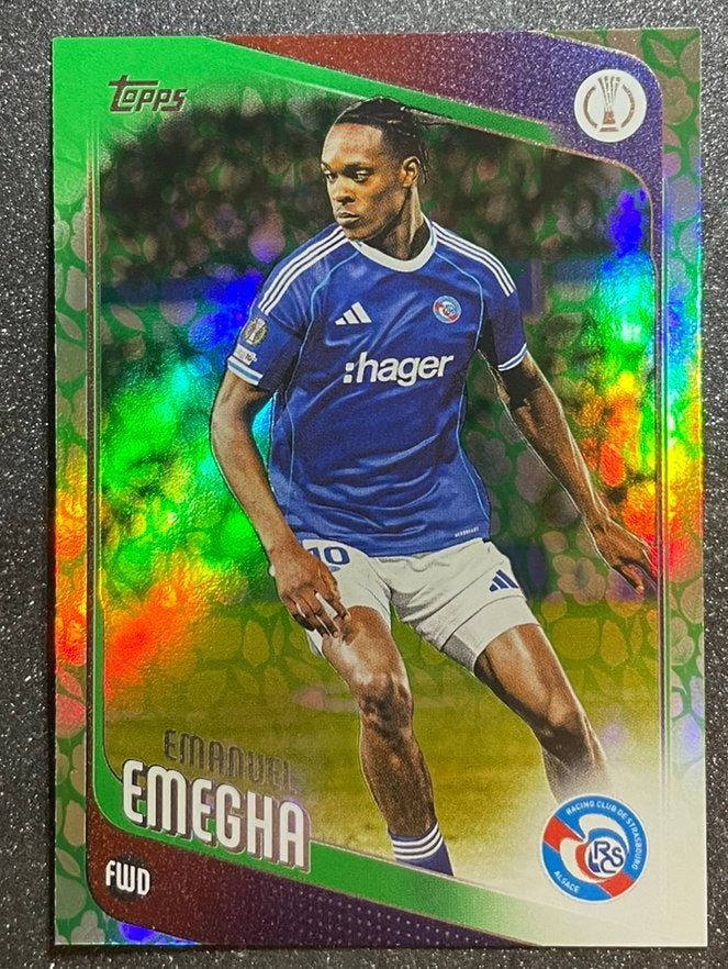 Topps UCC Flagship ‘26   GREEN PARALLEL   EMEGHA  STRASBOURG, Verzenden, Zo goed als nieuw, Plaatje