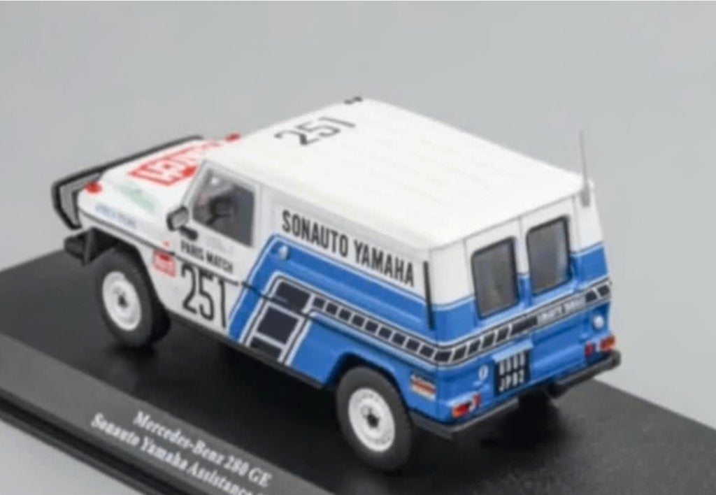 Mercedes 280 GE Sonauto Yamaha 1/43 Rallye Assistance # 57, Ophalen of Verzenden, Nieuw, Auto, Overige merken