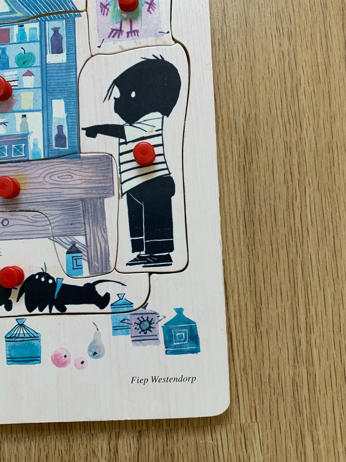 Houten Jip en Janneke Puzzel - Fiep Westendorp, 2 tot 4 jaar, Gebruikt, Ophalen of Verzenden, Van hout