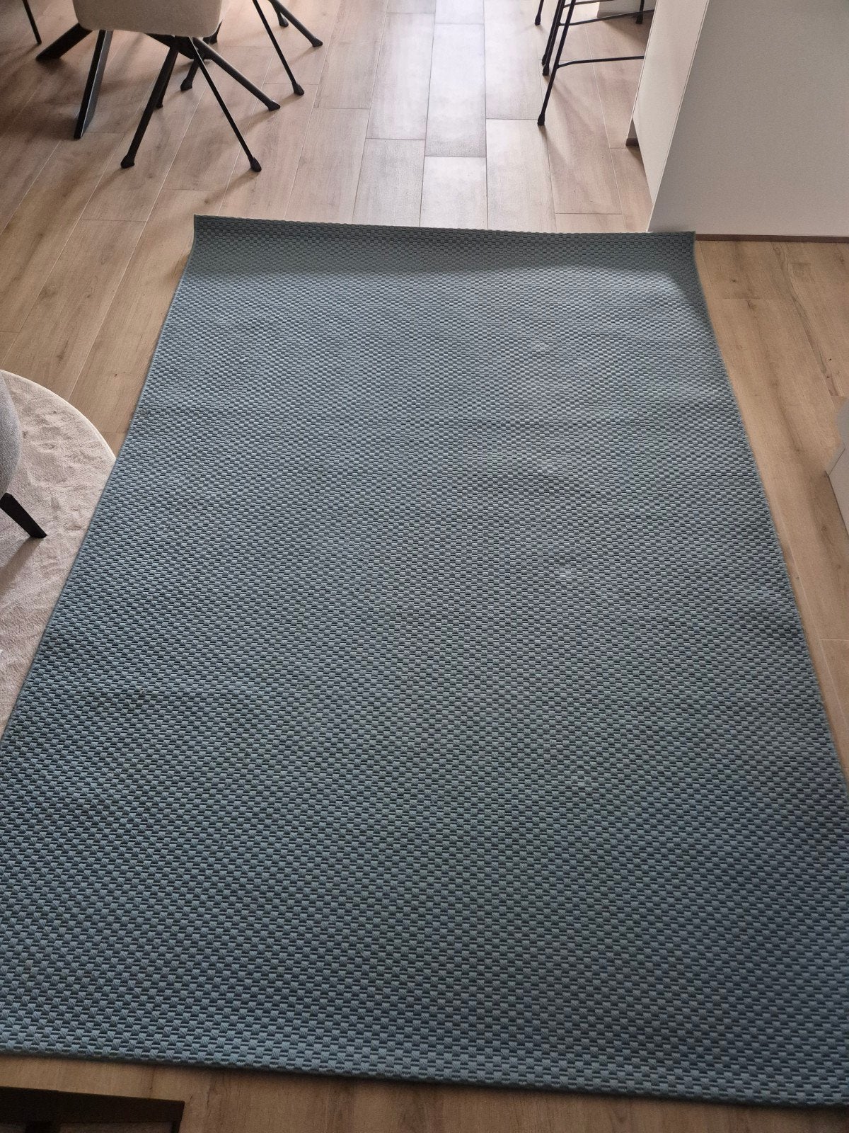Blauw vloerkleed ikea morum 230x160, Ophalen, Blauw, 150 tot 200 cm, 200 cm of meer