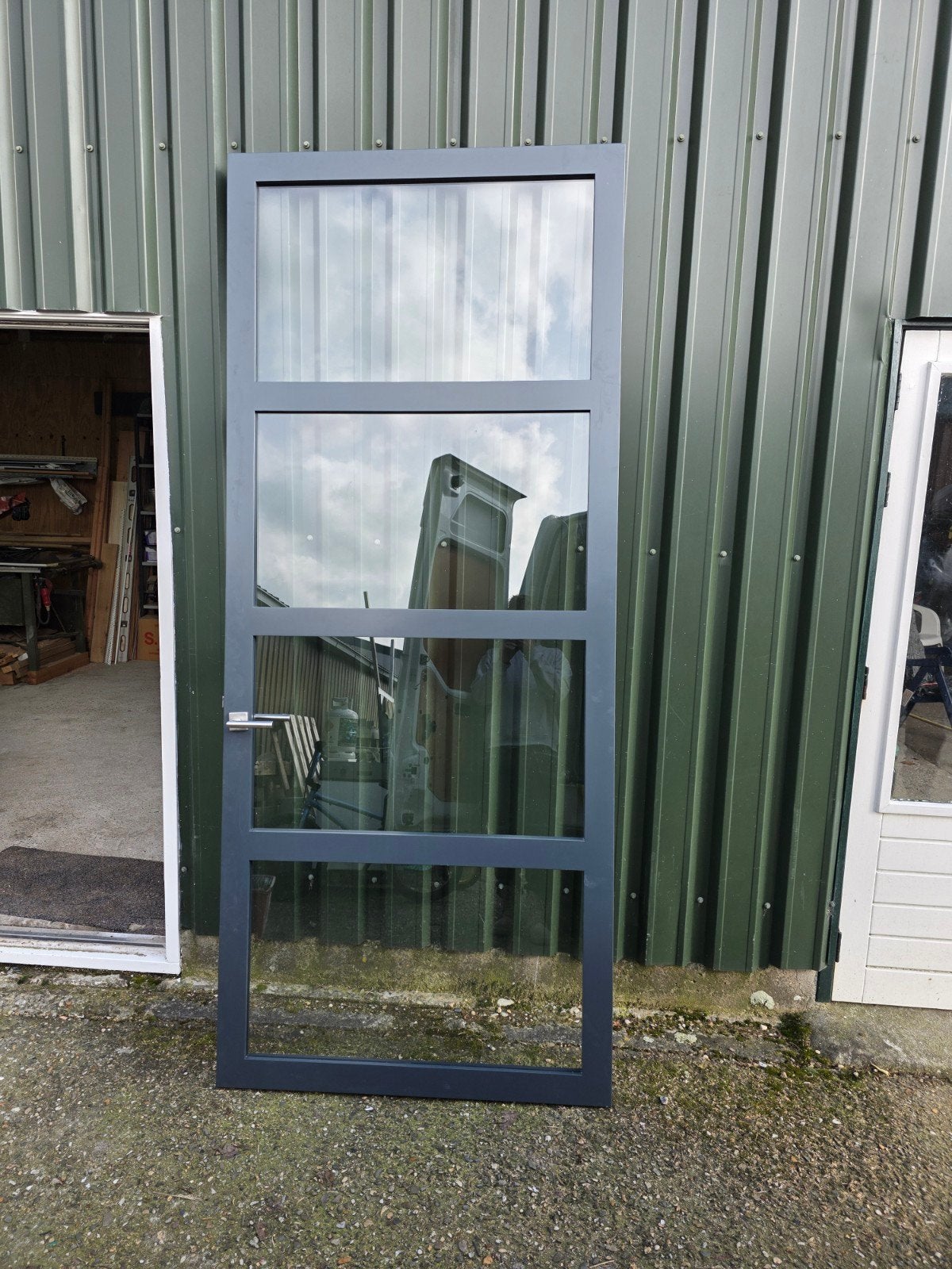 Moderne glazen binnendeur groot !, Doe-het-zelf en Verbouw, Deuren en Horren, 80 tot 100 cm, Binnendeur, Ophalen of Verzenden