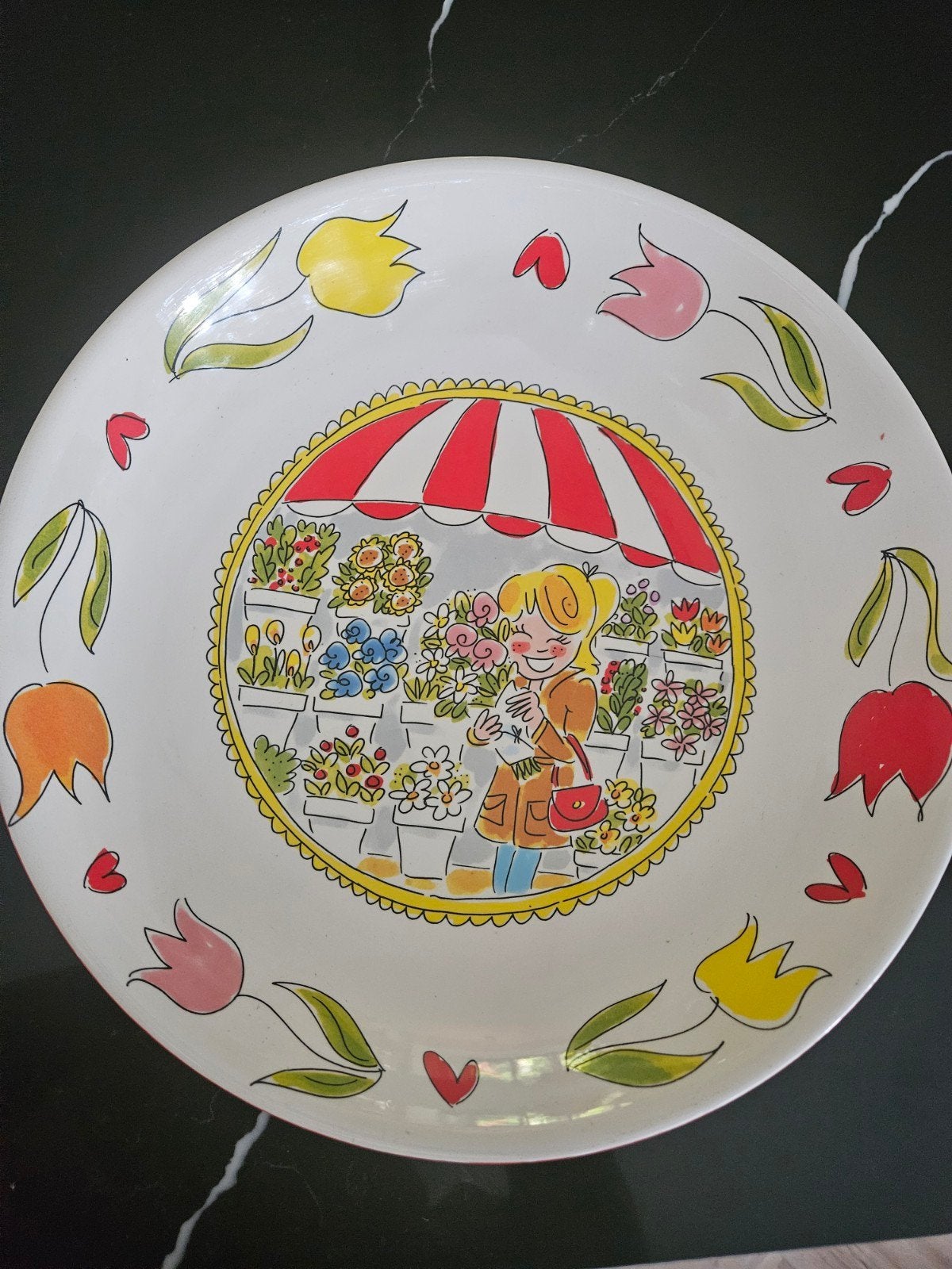 Blond Amsterdam schaal 38 cm - Bloemenmarkt, Ophalen
