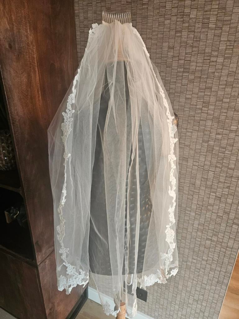 Nieuw cecile calanthe sluier kant ivory 90 cm, Ophalen of Verzenden, Nieuw, Wit