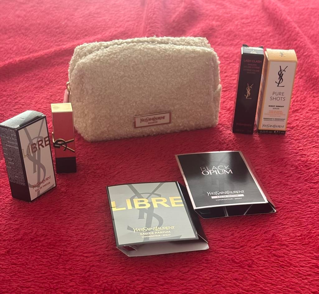 YSL set /geschenkset /libre set met teddy pouch/handtasje, Ophalen of Verzenden, Nieuw, Rood, Dame