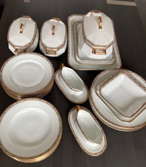 vintage 8 personen eetservies Hutschenreuther Bavaria (7357), Antiek en Kunst, Ophalen