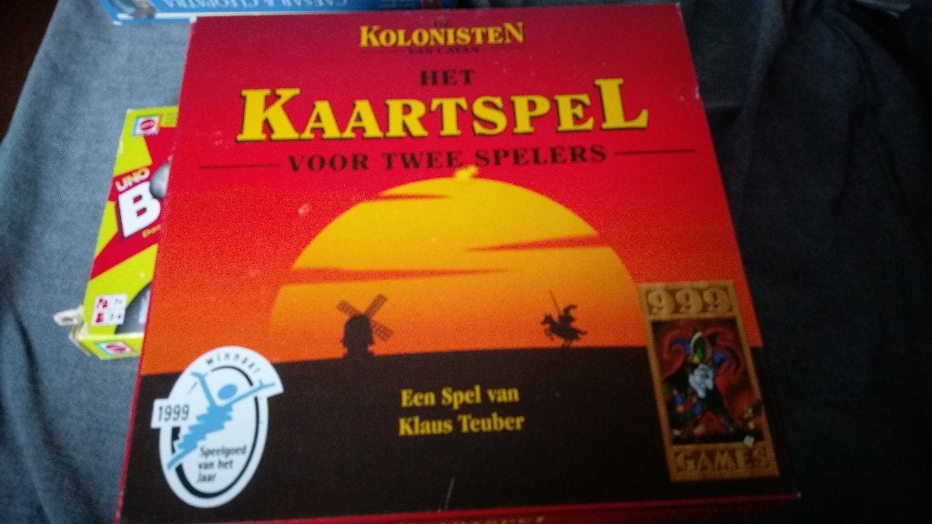 kOLONISTENVAN CATAN KAARTSPEL, Een of twee spelers, Ophalen of Verzenden, Gebruikt