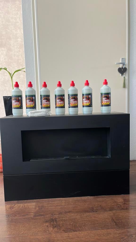 Bio ethanol haard + 6 1/2 fles bio ethanol + nieuwe strook, Ophalen, Gebruikt, Overige soorten