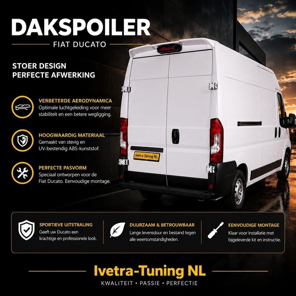 Spoiler Fiat Ducato | Dakspoiler Fiat Ducato, Verzenden, Ivetra-Tuning NL, Info@ivetra-tuning.nl | www.ivetra-tuning.nl, Huissen