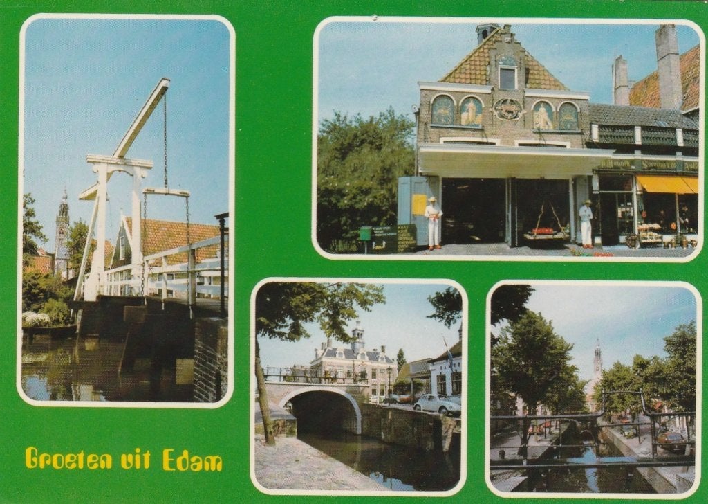 EDAM Brug Waag Centrum Groeten, Verzamelen, Verzenden, 1980 tot heden, Gelopen, Noord-Holland