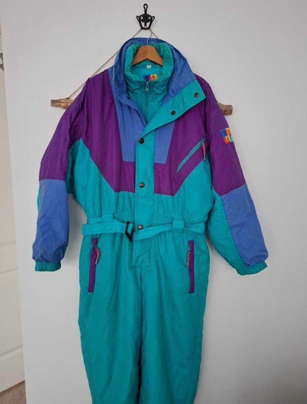vintage skipak 56/xxl retro fout après-ski klunen carnaval, Ophalen of Verzenden, 160 tot 180 cm, Kleding, Overige merken