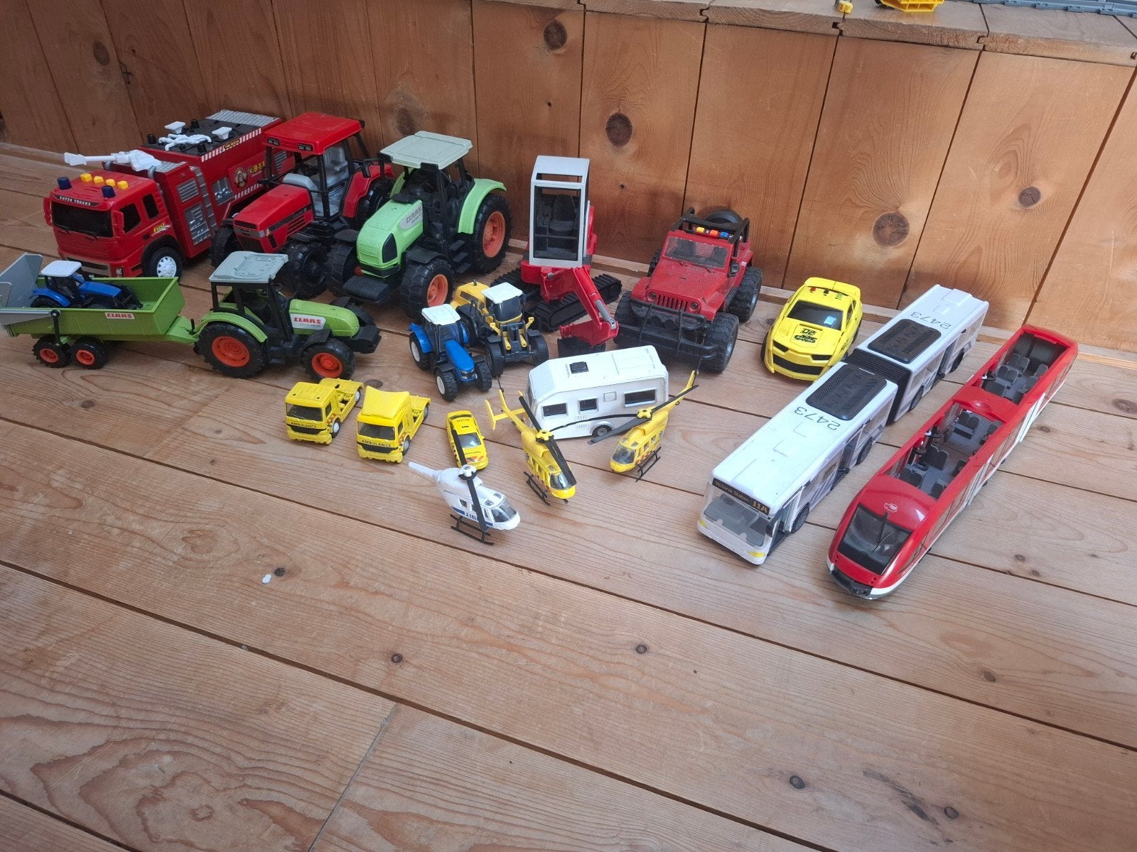 een lading speelgoedauto van alles wat, Ophalen