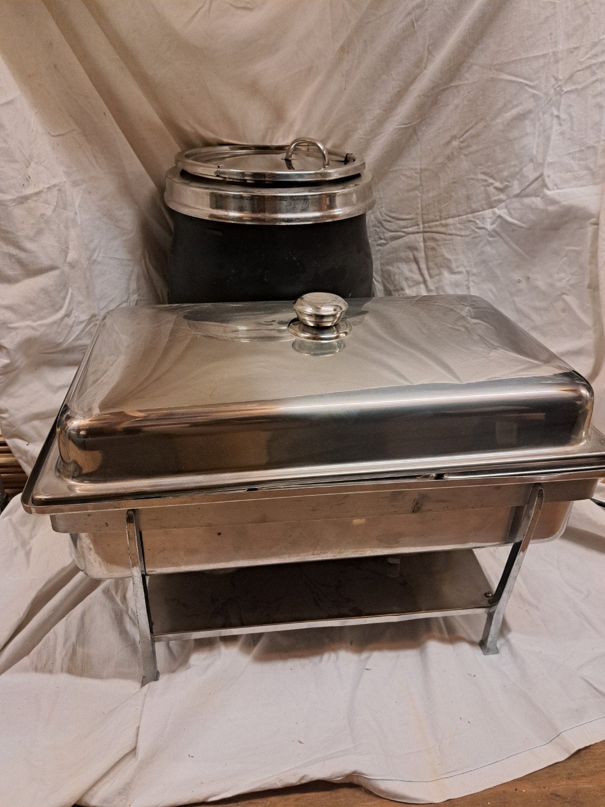 hotpot en chafing dish, Huis en Inrichting, Keuken | Potten en Pannen, Ophalen, Zo goed als nieuw
