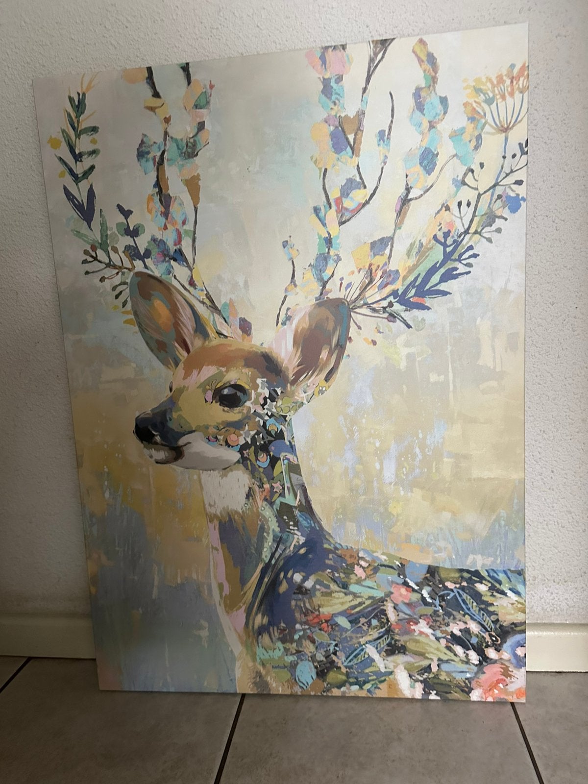 Schilderijen herten, Ophalen, Zo goed als nieuw, 50 tot 75 cm, Schilderij