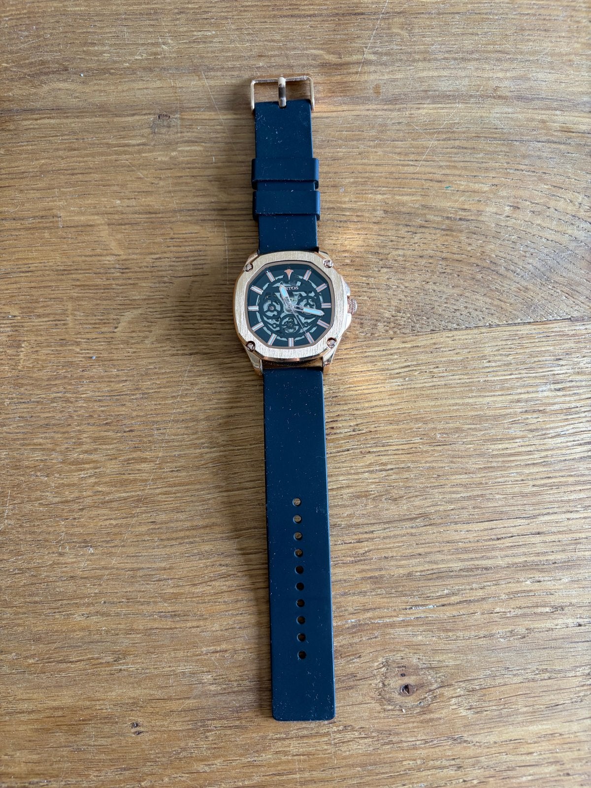 Astos Limited Edition Automatisch Horloge Roségoud Zwart, Sieraden, Tassen en Uiterlijk, Overige merken, Staal, Polshorloge, Kunststof