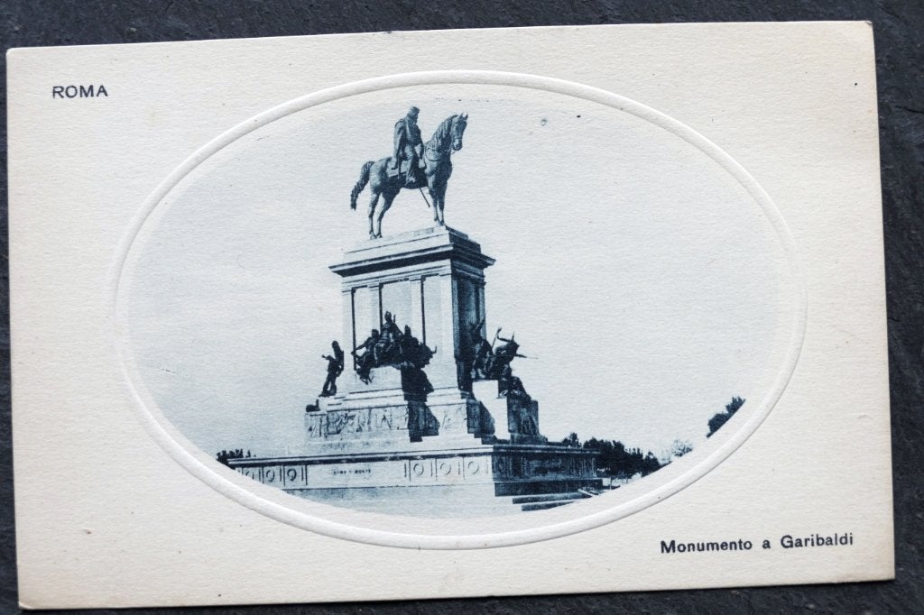 Rome, Monumento a Garibaldi, Italie, Verzamelen, Ansichtkaarten | Buitenland, Verzenden, Voor 1920, Ongelopen, Italië