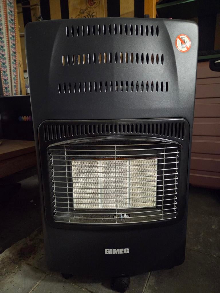 Gimeg gaskachel - Mobiele gaskachel op gasfles, Huis en Inrichting, Kachels, Gebruikt, Gas, Ophalen of Verzenden, Vrijstaand