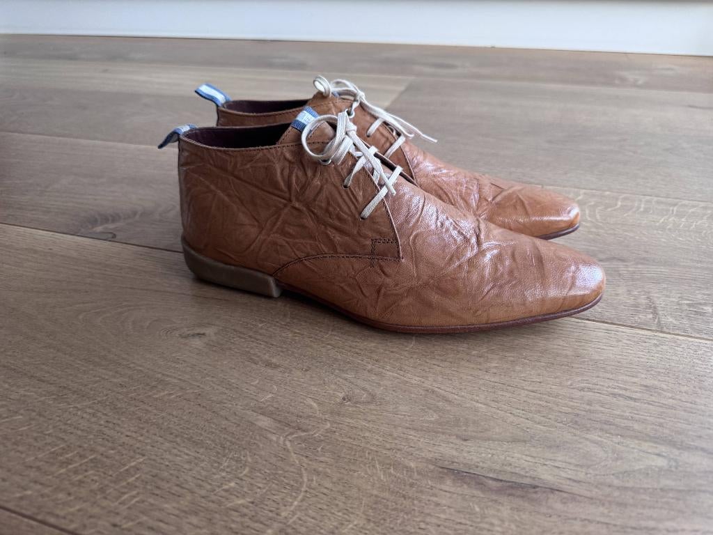 Unieke Floris v Bommel halfhoge kreukleren schoen maat 7,5, Kleding | Heren, Schoenen, Bruin, Floris van Bommel, Ophalen of Verzenden