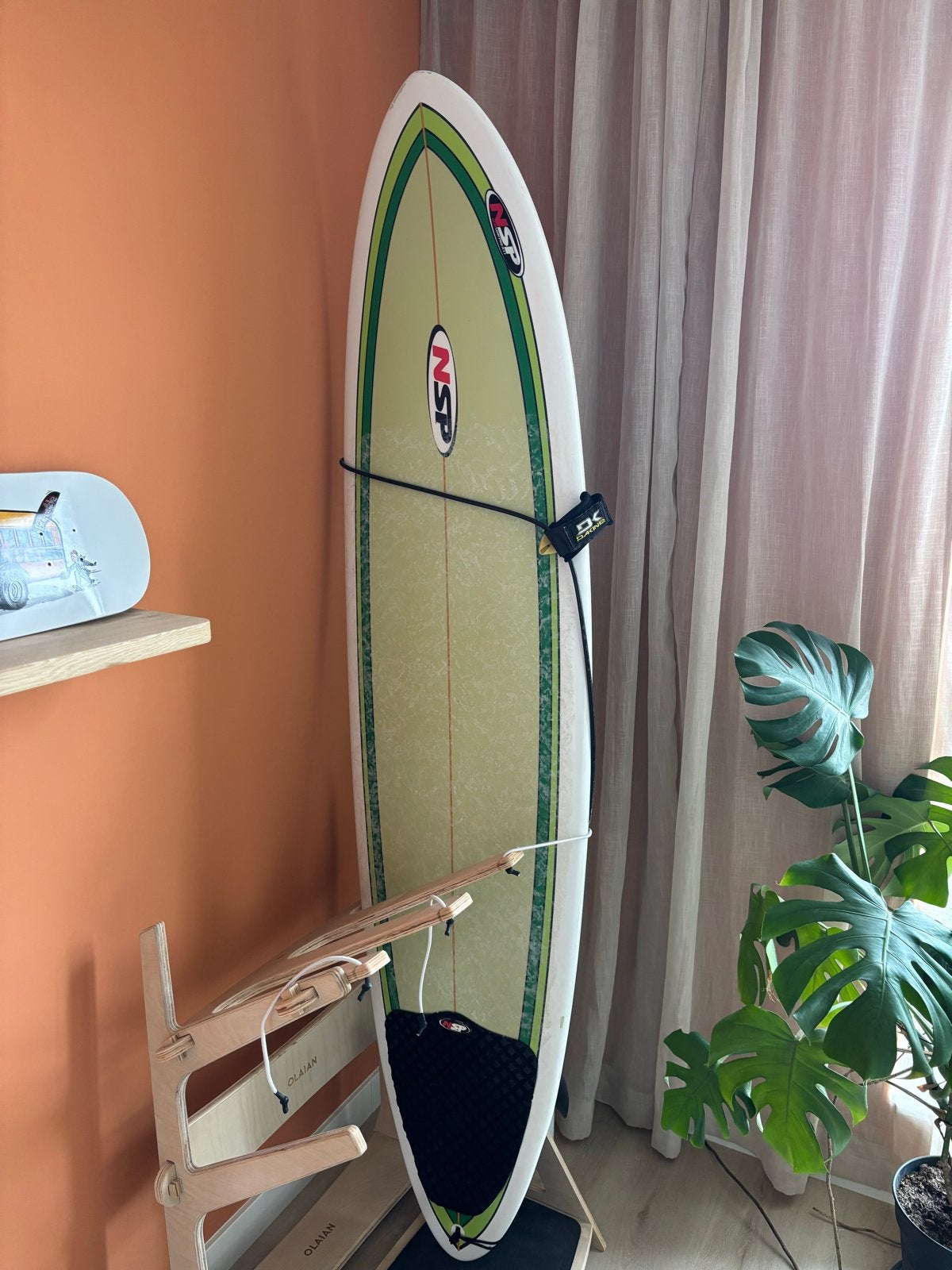 NSP Surfboard 7'2" - Ideaal voor beginners en gevorderden, Watersport en Boten, Golfsurfen, Ophalen, Gebruikt, Funboard, Met vinnen
