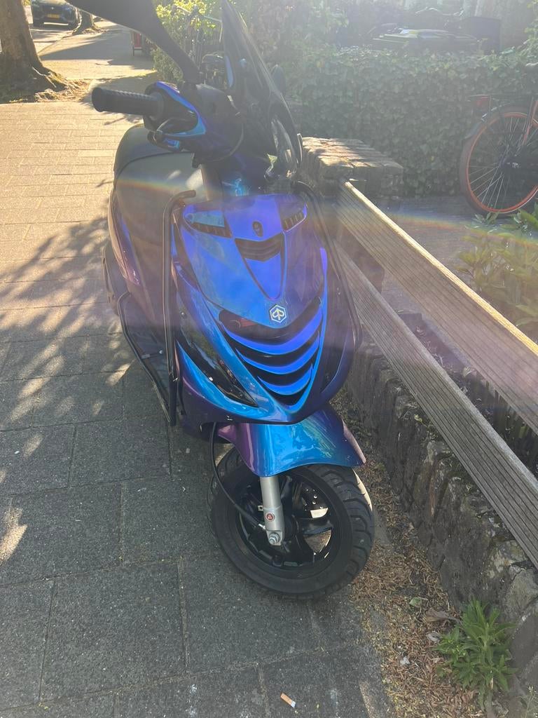 Zip kappenset kleur: Glans cameleon paars/blauw, Ophalen, Zo goed als nieuw, Benzine, Zip