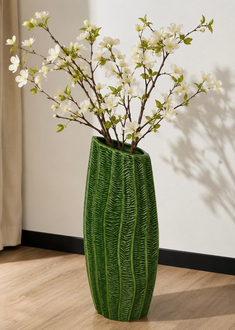 Design Vaas, 58cm hoog, nieuw, Huis en Inrichting, 58 cm, Nieuw, Ophalen of Verzenden, Steen/keramiek