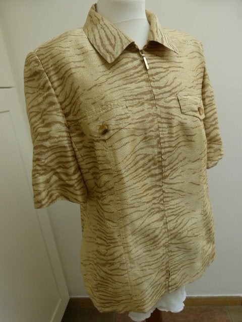BASLER vintage jasje korte mouw maat 42 L beige bruin, Beige, Ophalen of Verzenden, Zo goed als nieuw, Jasje