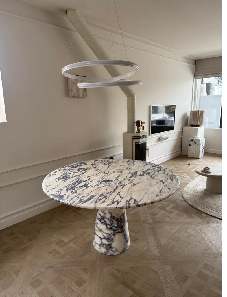 The Conical Violet Marmeren Ronde Eettafel, Overige materialen, Merakimarble@gmail.com, Verzenden, Rond